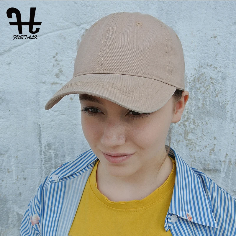 FURTALK мыть хлопок бейсболки женские Человек Весна Лето Snapback папа кепка