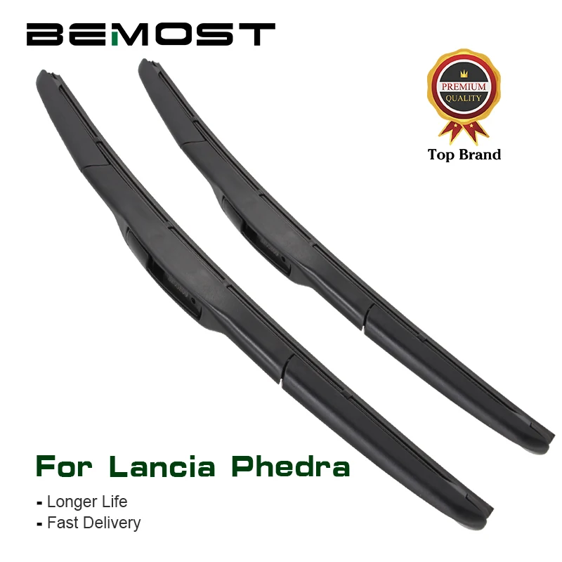 

BEMOST Car Wiper Blades Natural Rubber For Lancia Phedra 26"+26",Fit U Hook Arm 2002 2003 2004 2005 2006 2007 2008 2009 2010