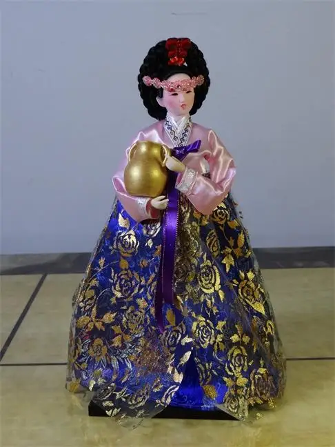 style 12 30 см корейские куклы модный подарок ремесла Сувенир ресторан отель украшения восточные традиционные корейские куклы meining - Цвет: style 12