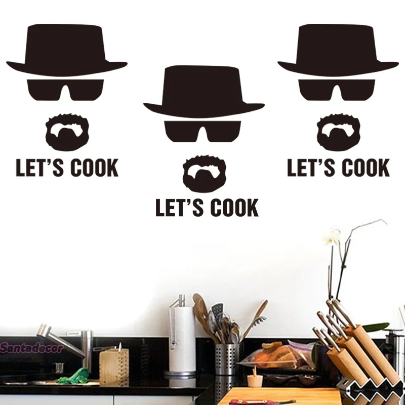 Холодильник ПВХ Декор Let's Cook стикер настенная художественная наклейка обои