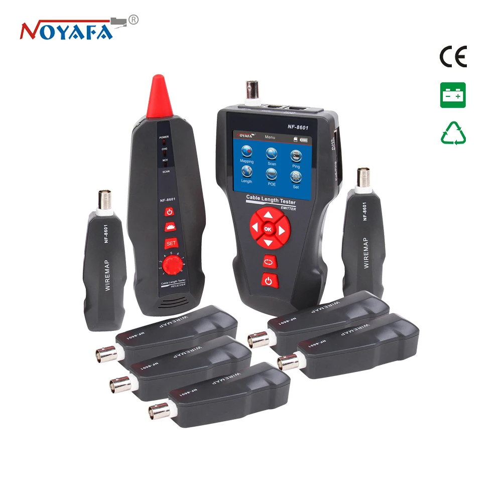 Noyafa NF 8601W Многофункциональный ЖК тестер сетевого кабеля для RJ45 RJ11 BNC