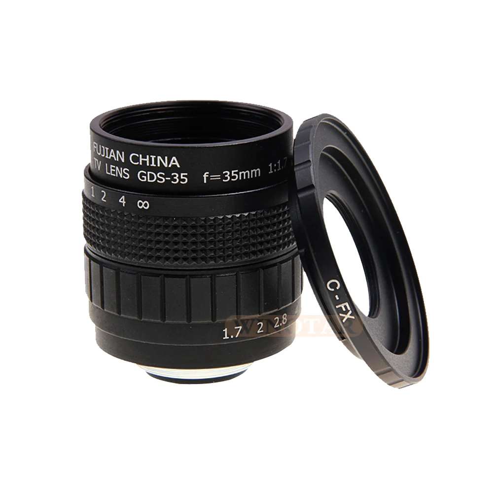 Fujian CCTV 35 мм f1.7 объектив + фотокольцо для Fuji Fujifilm|cctv 35mm|35mm f1.7fujian 35mm |