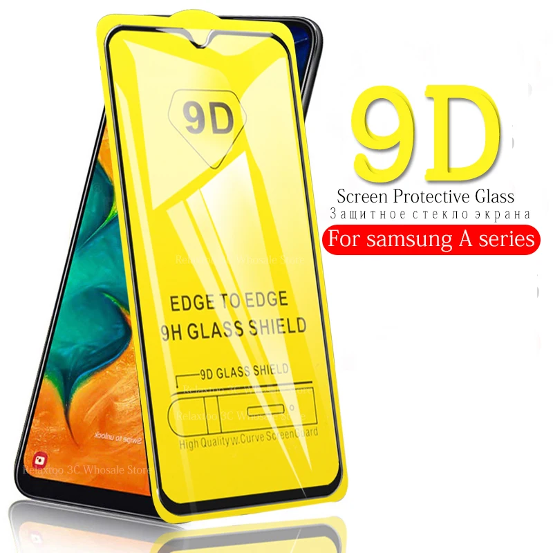 9D полная проклейка для Samsung A40 A70 A30 A50 Защитное стекло samsung a50 A 50 30 40 70 Закаленное