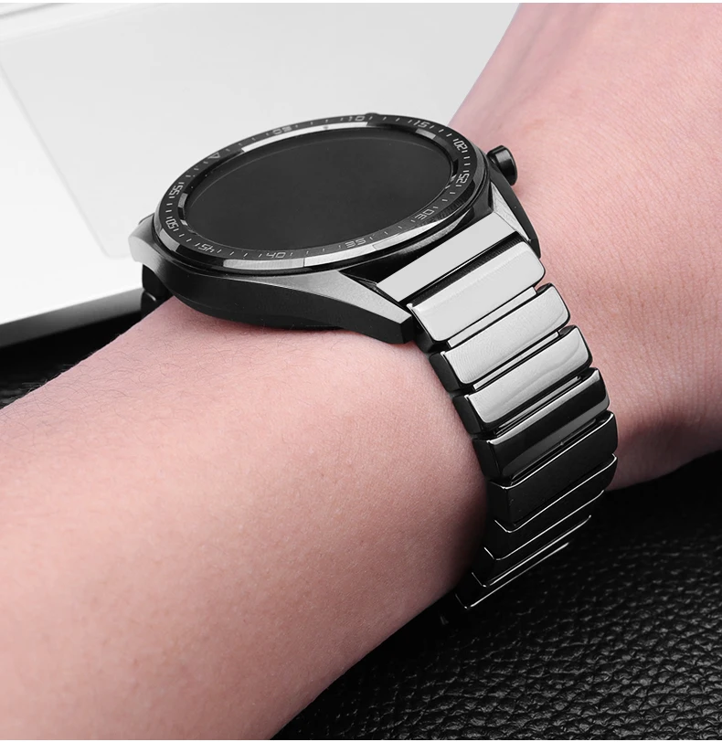 Керамический ремешок часов SIKAI 22 мм для honor magic ticwatch pro