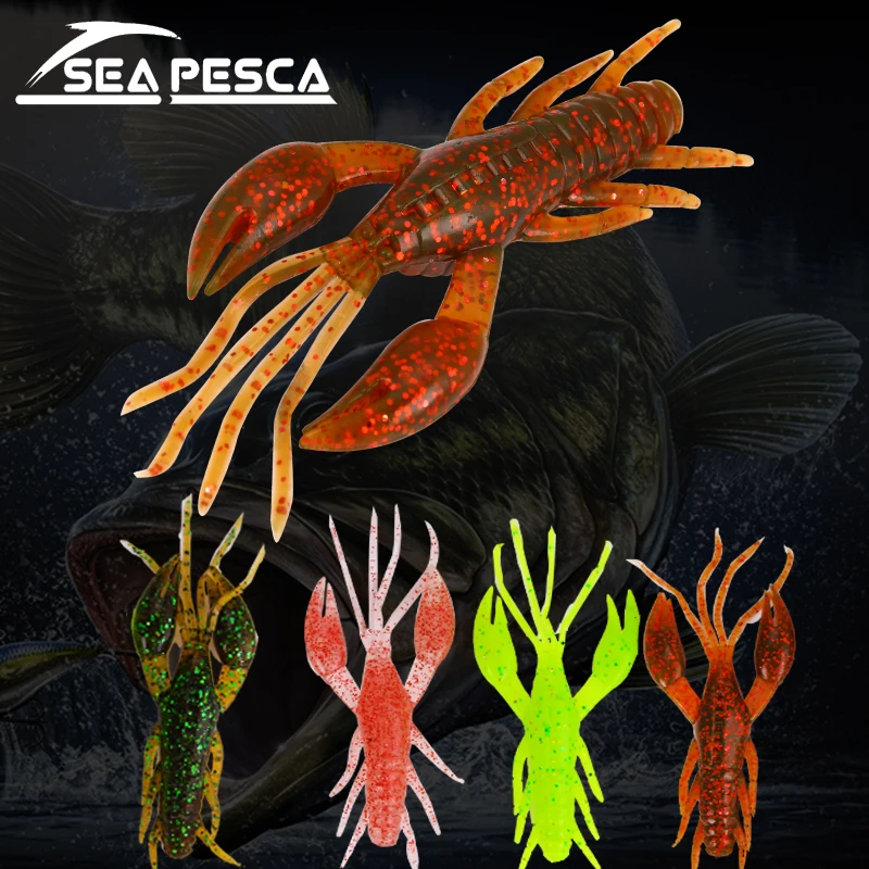 SEAPESCA 6 шт./лот мягкие приманки рыболовные 85 мм 5 7 г джиг воблер Вертлюг резиновые