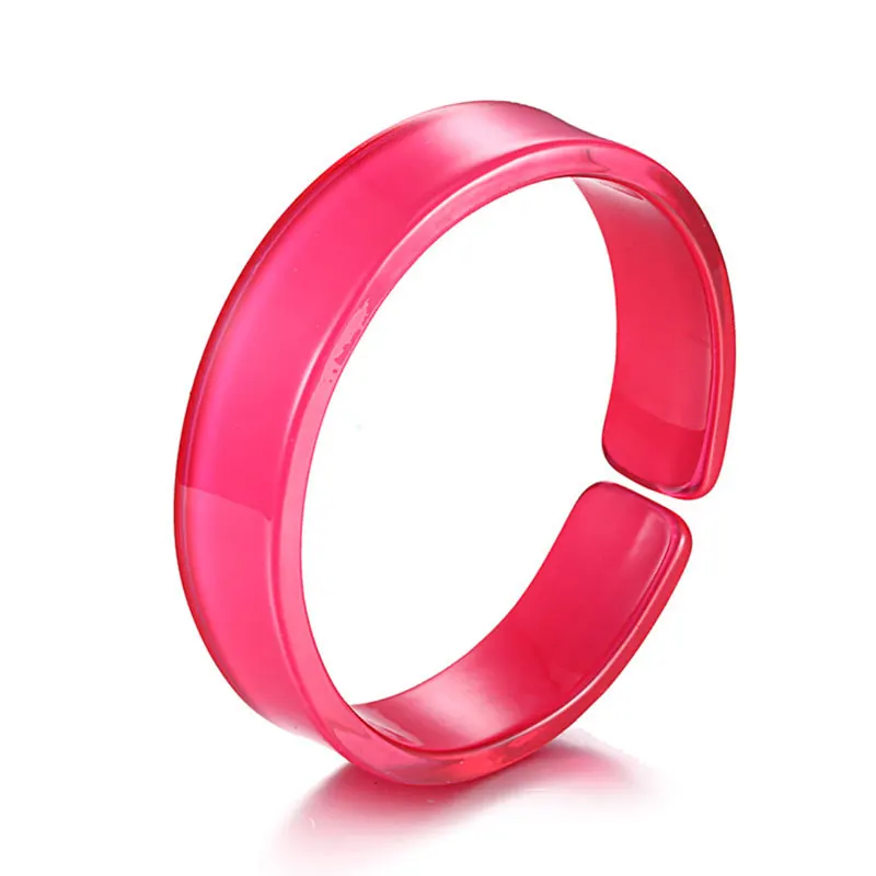 Hot Pink F.I.N.S ацетат акриловый Штабелируемый браслет 7 цветов женский браслет манжета для женщин новые браслеты Браслеты Аксессуары - Окраска металла: Hot Pink