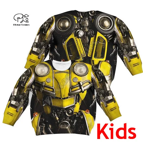 Kids Sweatshirt Одинаковые комплекты для семьи; костюм шмеля; детские толстовки с капюшоном с 3D принтом для мамы и дочки; детские толстовки для мальчиков; куртка - Цвет: Kids Sweatshirt