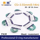 Уплотнительные кольца из фторкаучука, 2 шт.лот, зеленые FKM, CS3, 55 мм, ID2828,73030731532533*3,55 мм, прокладка, масляные кольца, уплотнительная шайба