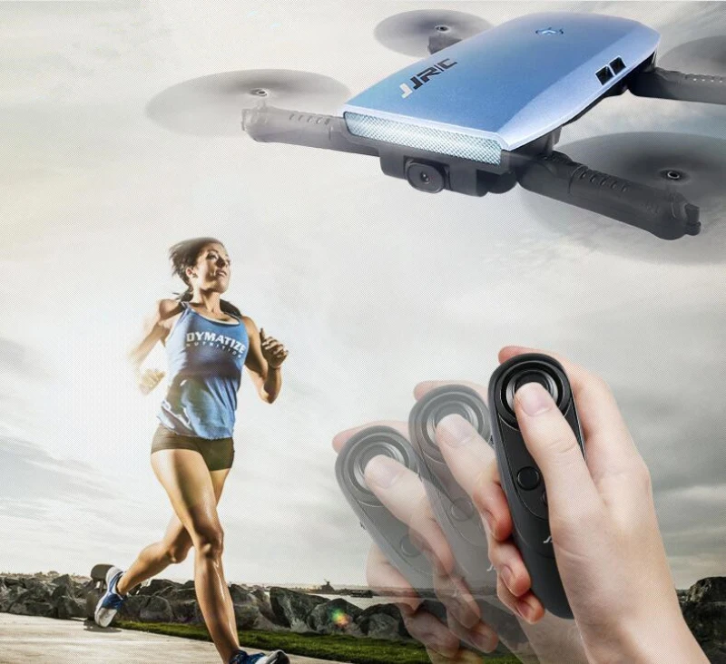 Mini Selfie Drone with Camera H47 WIFI FPV G-Sensor Gravity rc drone One key return 360 degree rolling LED lights gift toy | Игрушки и