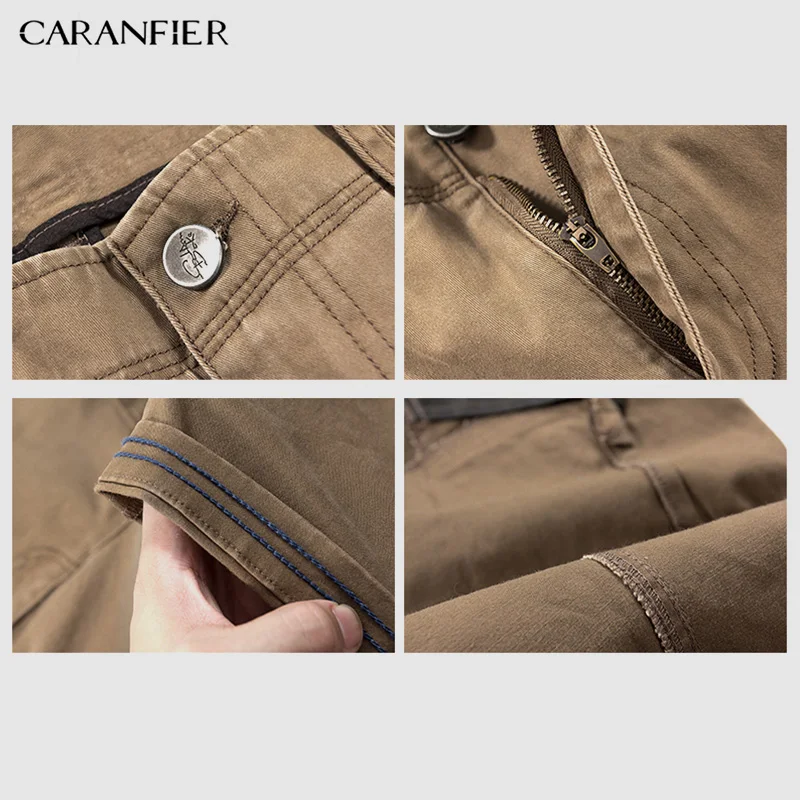 Брюки CARANFIER мужские Модные тактические брюки-карго комбинезон свободные боевые