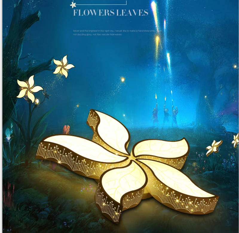 Потолочный светильник Iron Art креативный потолочный в виде листьев Luminaria