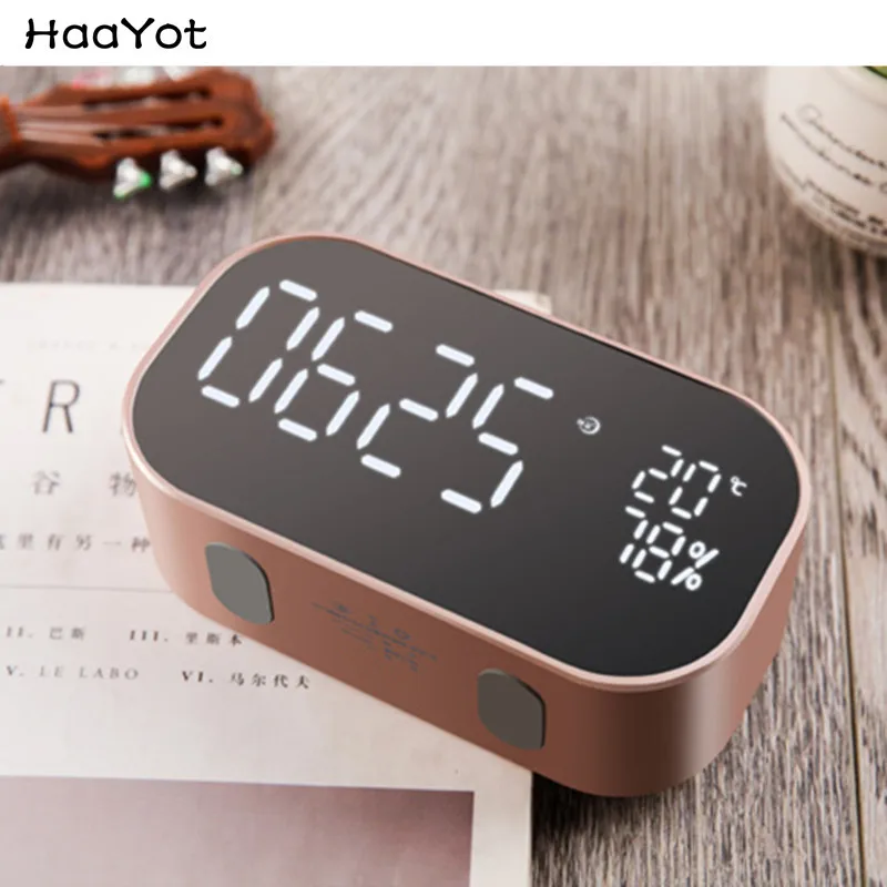 HAAYOT портативный многофункциональный динамик с Bluetooth мини Беспроводной интеллектуальный будильник светодиодный Отображение времени температуры громкий динамик