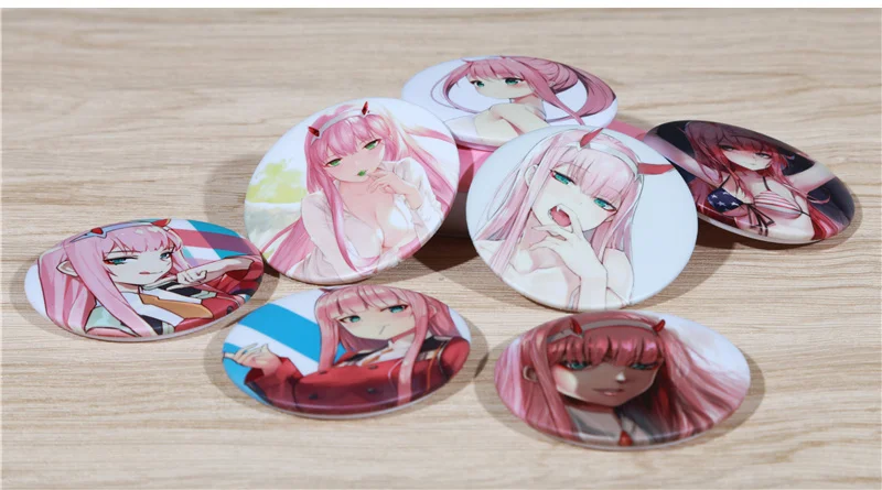 FFFPIN 5,8 см брошь Русский мультфильм нагрудник в FRANXX Zero Two 02 значок Милая булавка монета значок ткань рюкзак Декор