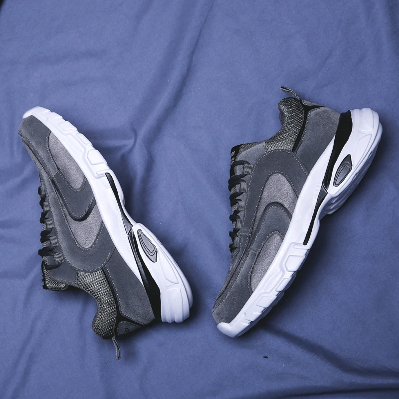 Модная повседневная обувь Мужская дышащая на шнуровке удобные кроссовки Белая