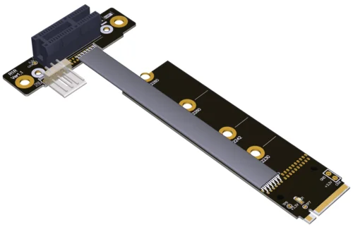 Адаптер видеокарты Riser M2 PCIe PCI E 3 0x1x4x16 ленточный кабель 25 см R41SR с удлинителем линии
