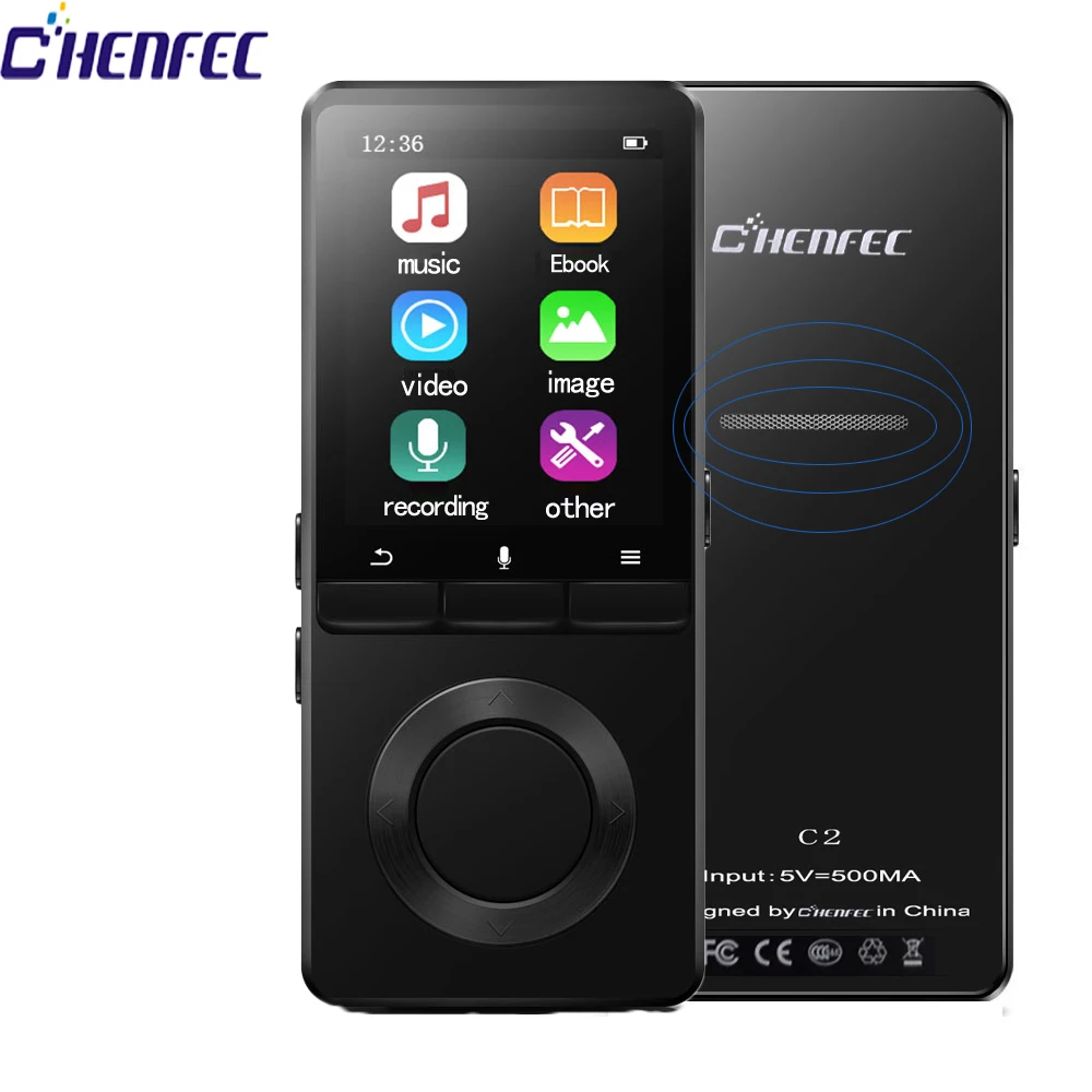 Mp3-плеер с динамиком по низкой цене Chenfec C2 металлический спортивный музыкальный плеер высокого качества без потерь Поддержка FM, рекордер, sd-карта