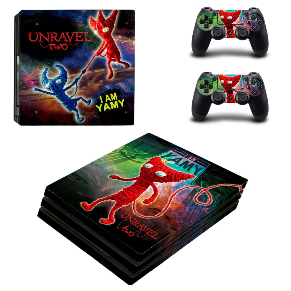 Виниловая наклейка для двух игровых приставок PS4 Pro консоли PlayStation 4 и 2
