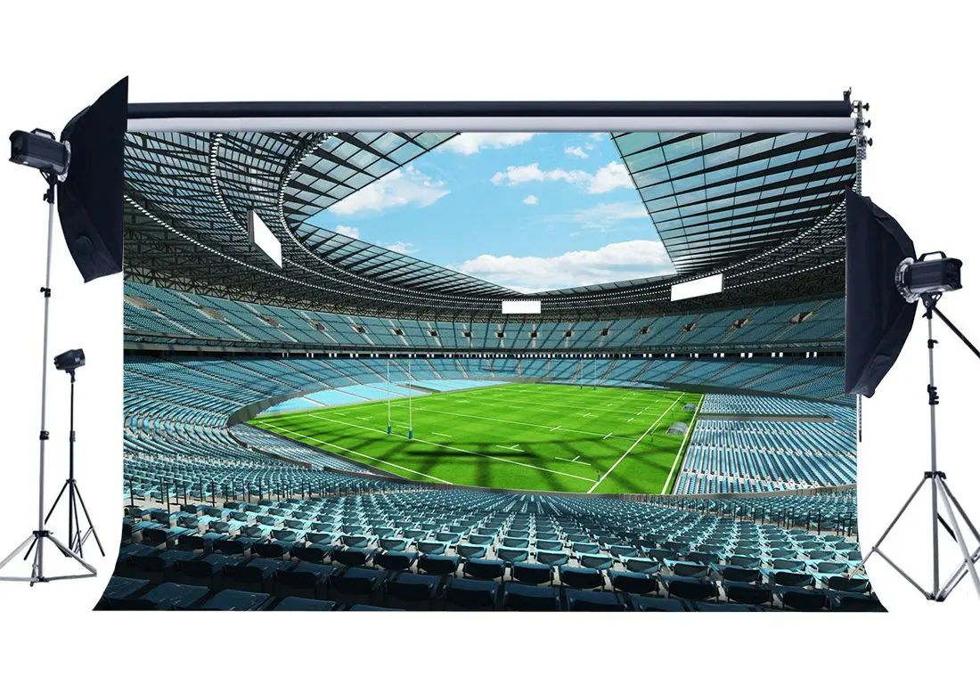 Регби поле фон футбольный стадион роскошный вид птичий глаз Спортивный Матч фоны