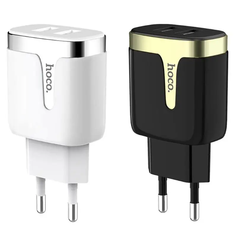 HOCO C64A двойной USB ЕС зарядное устройство Вилка Путешествия стены зарядки адаптер для телефона