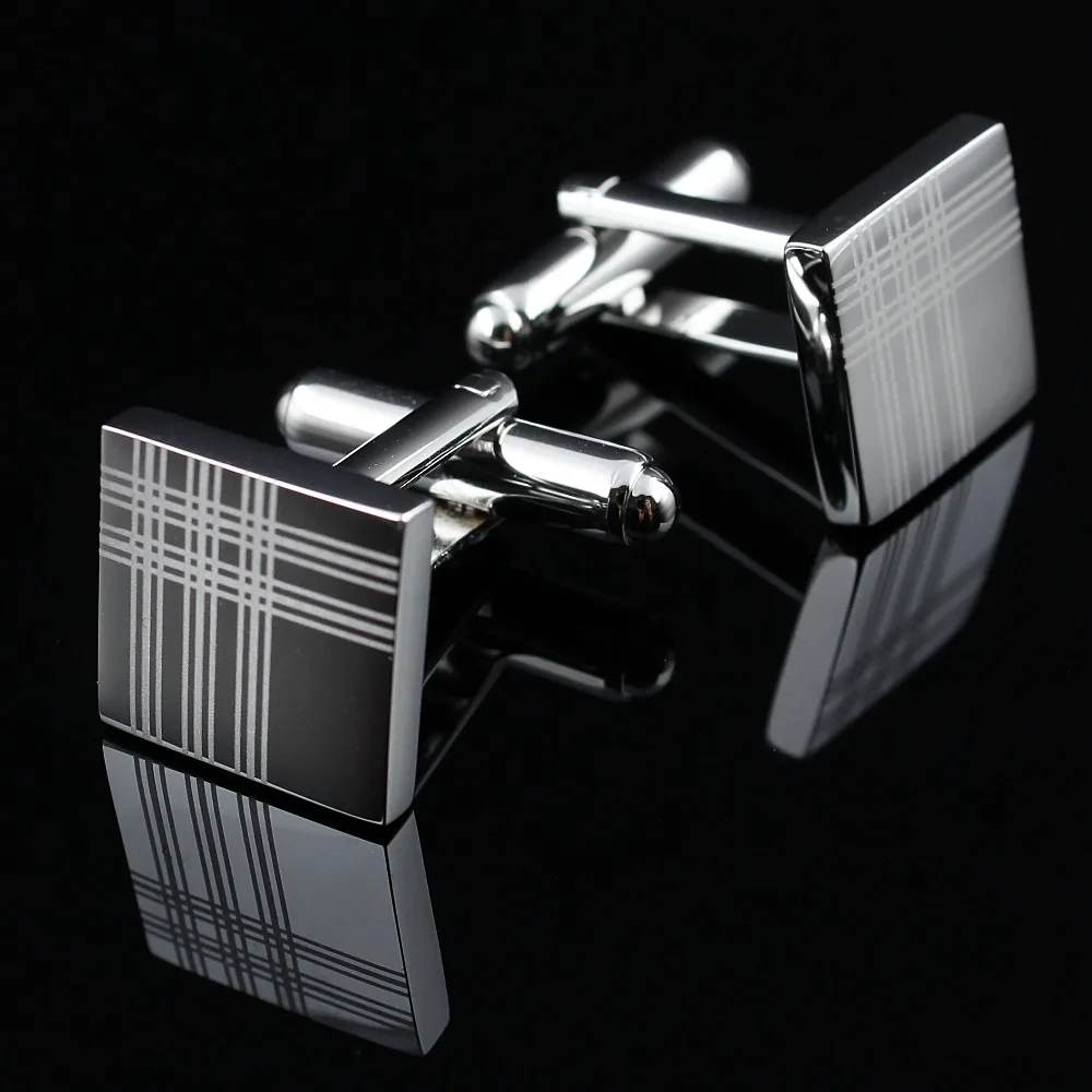 Новое поступление простые белые Золотые Запонки И Зажимы Для Галстука мужские