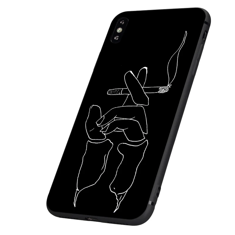 Черный чехол ТПУ для iphone 5 5s se 6 6s 7 8 plus x 10 чехол силиконовый чехол для iphone XR XS 11 pro MAX чехол простой белый