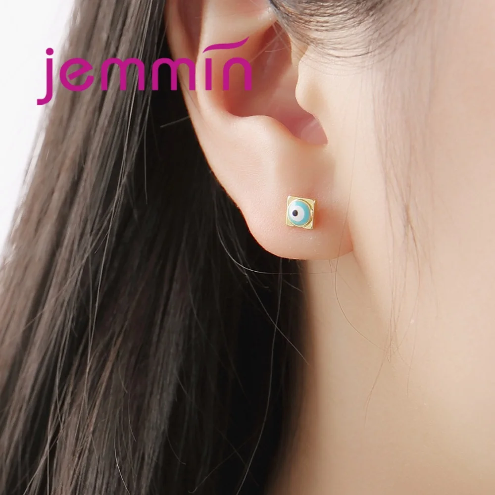 

High Quality Europe Style 925 Sterling Silver Gold Flower Geometric Earrings Star Stud Earrings Wedding For Women Korean Earings