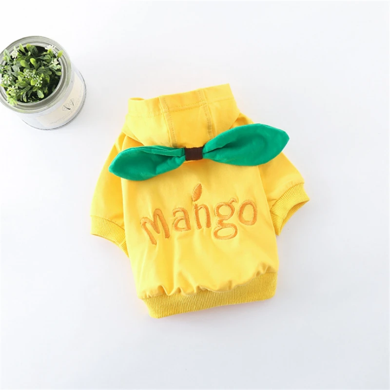 Apple Berry Mango Jackets Leisure Yorkie Bow Ties Hoodies Coats Pet Clothing Dog Clothes for Dogs Spring | Дом и сад