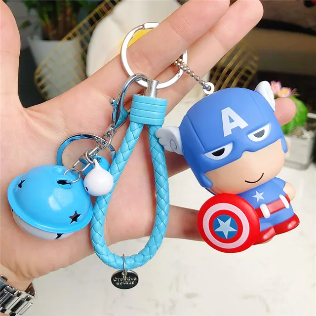 style 25 Рисунки из мультфильма ПВХ Marvel брелок мстители супергерой Фигурка Человека-паука Тор Железный человек брелок детский школьный кулон подарок - Цвет: style 25