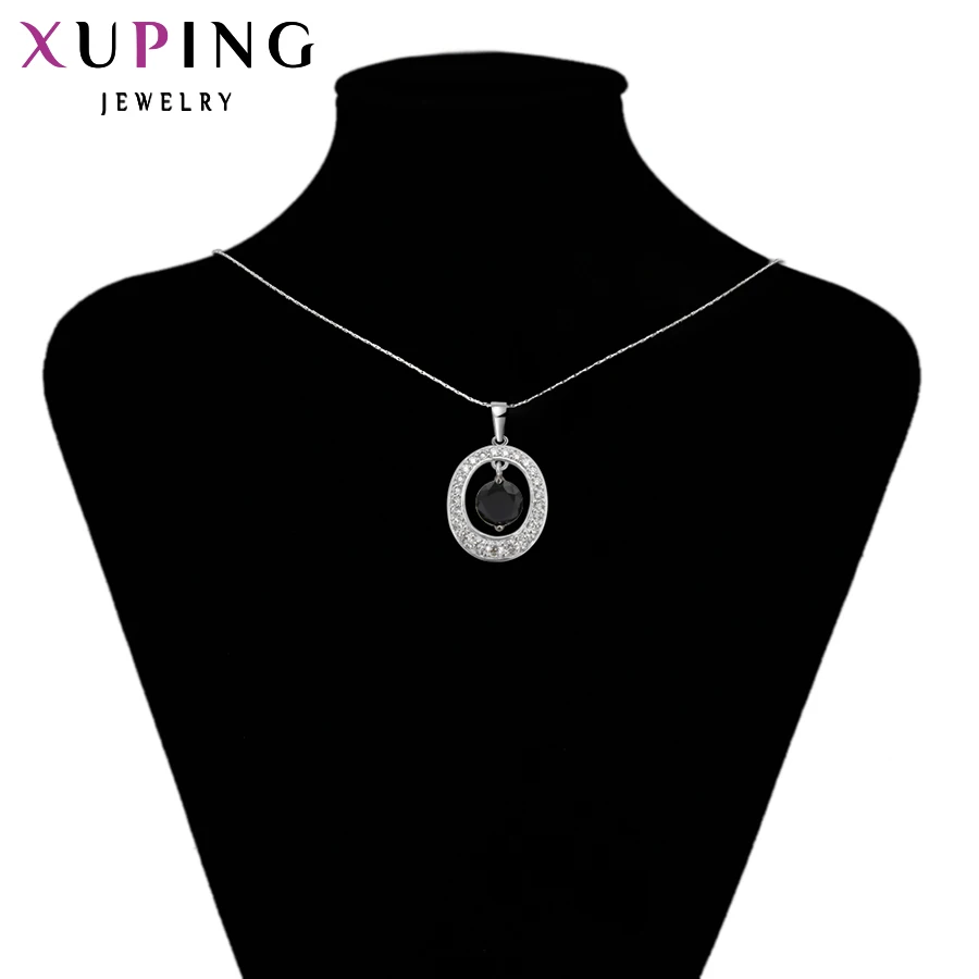 Xuping с родиевым цветным покрытием кулон с черный \ зеленый \ розовый \ Фиолетовый \ камень цвета шампань для женщин хорошие подарки Ювелирные изделия S1.2/S34.3-31699