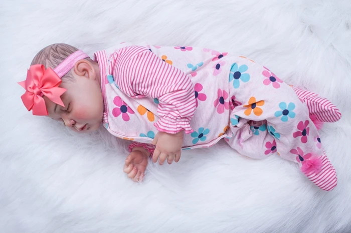 Мягкие силиконовые куклы реборн 55 см реалистичные принцессы для сна