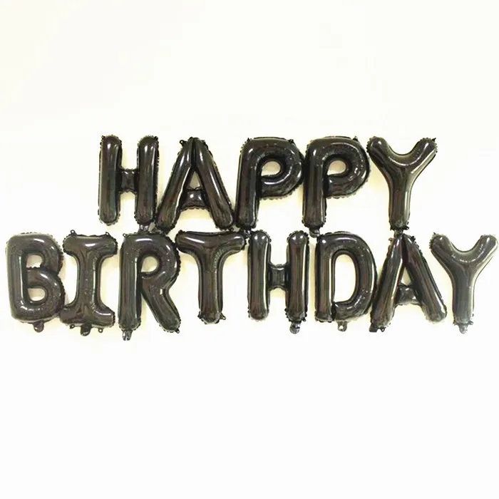 HappyBirthday H08 13 шт письма с поздравлениями с днем рождения воздушные шары набор вечерние принадлежности шары ко дню рождения набор детский душ с днем рождения шары буквы алфавита - Цвет: HappyBirthday H08