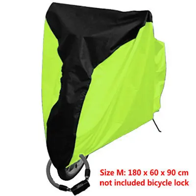 Fluorescent green M Водонепроницаемый защитный чехол для велосипеда от дождя и пыли, защита от УФ-лучей для мотоцикла, 3 размера M/L/XL - Цвет: Fluorescent green M