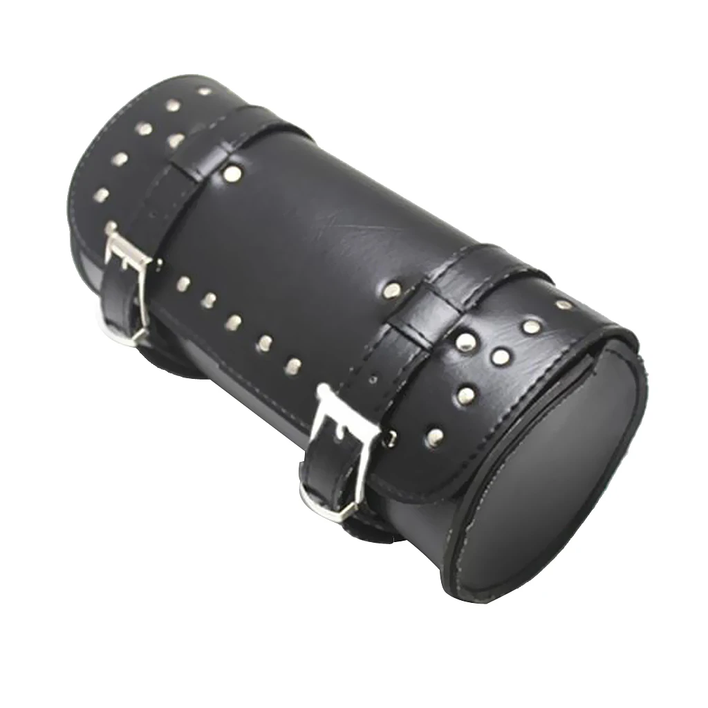 Black Luggage Roll Tool Storage Bag for Custom Motorcycle Touring Reinforced stitching and durable construction |
