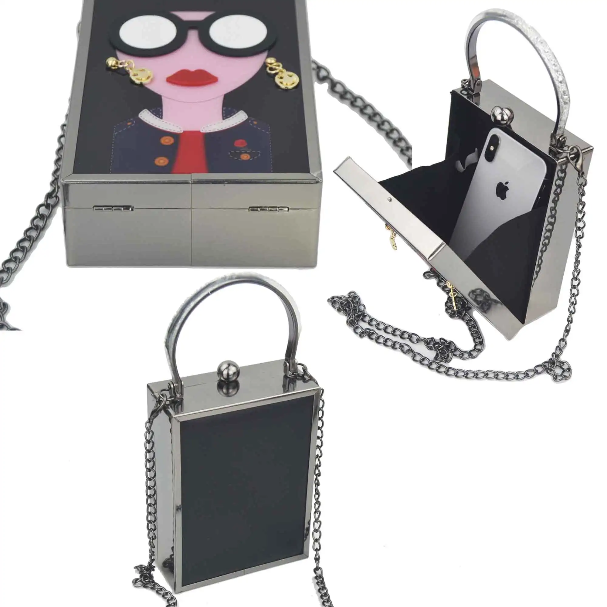 Женский акриловый клатч Z912 черная сумочка с цепочкой|handbags bags for sale|handbag cliphandbag cake |
