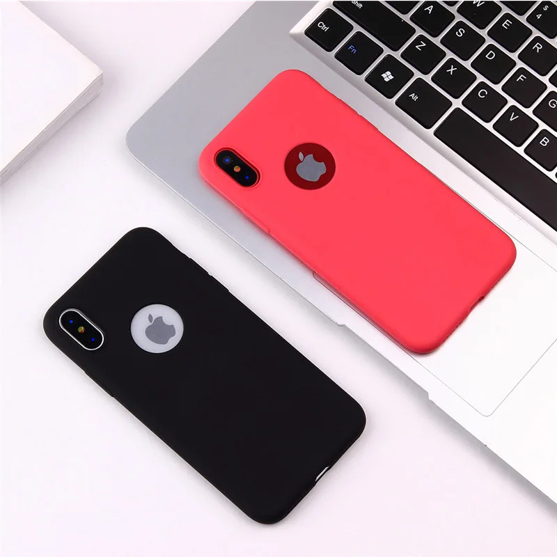 Тонкий матовый чехол ярких цветов для iPhone 12 Mini XS Max X XR 11 Pro 5 5S SE 6 S 7 8 Plus 7Plus Мягкий