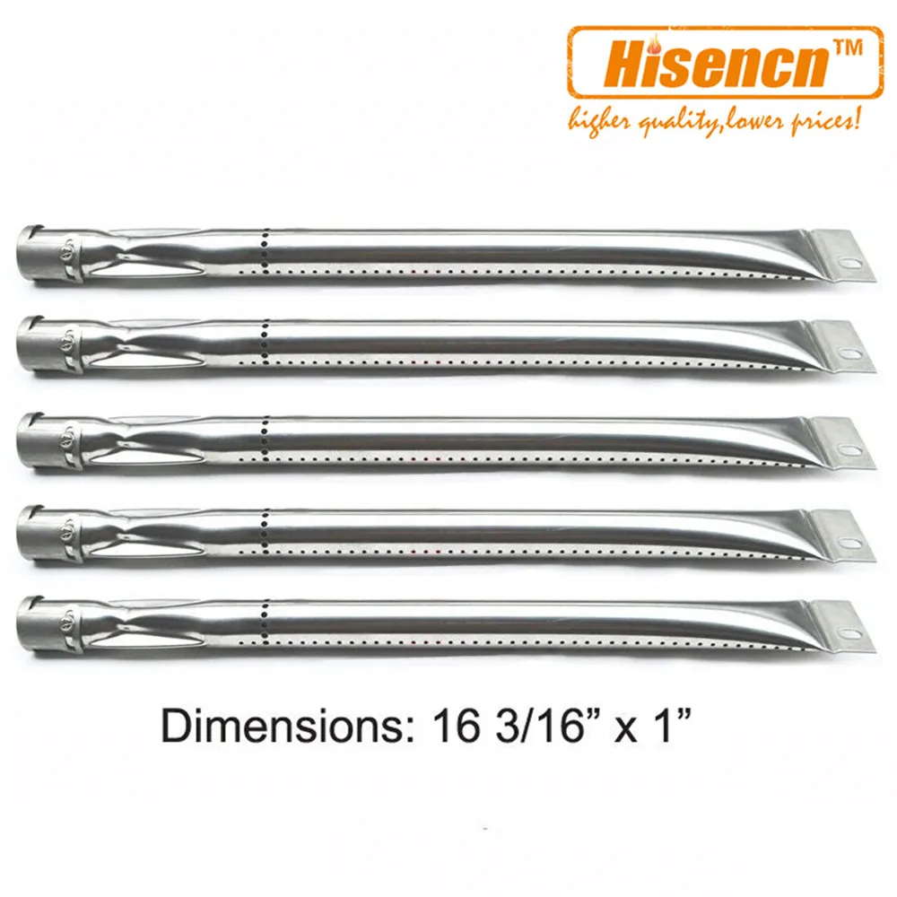 grill burner Hisencn барбекю запасные части для замены SS горелки, кроссовер трубки, фарфор, нагревательная плита Brinkmann сверхпрочный 5 из нержавеющей стали двойной слой газовый гриль 8108501S - Цвет: grill burner