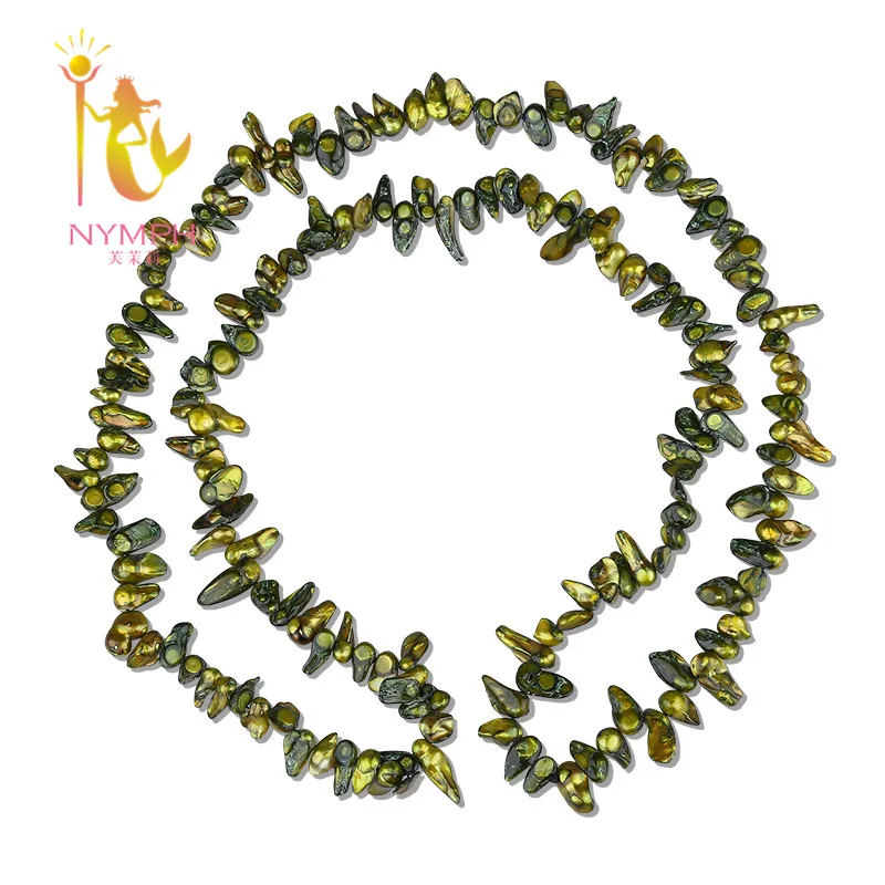 [NYMPH] ожерелье с жемчугом в стиле барокко длинные модные ожерелья из натуральной