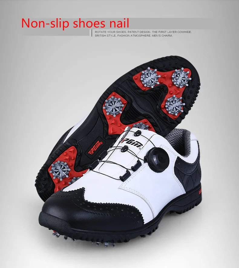 Мужская обувь для гольфа PGM удобная система ручек водонепроницаемая из