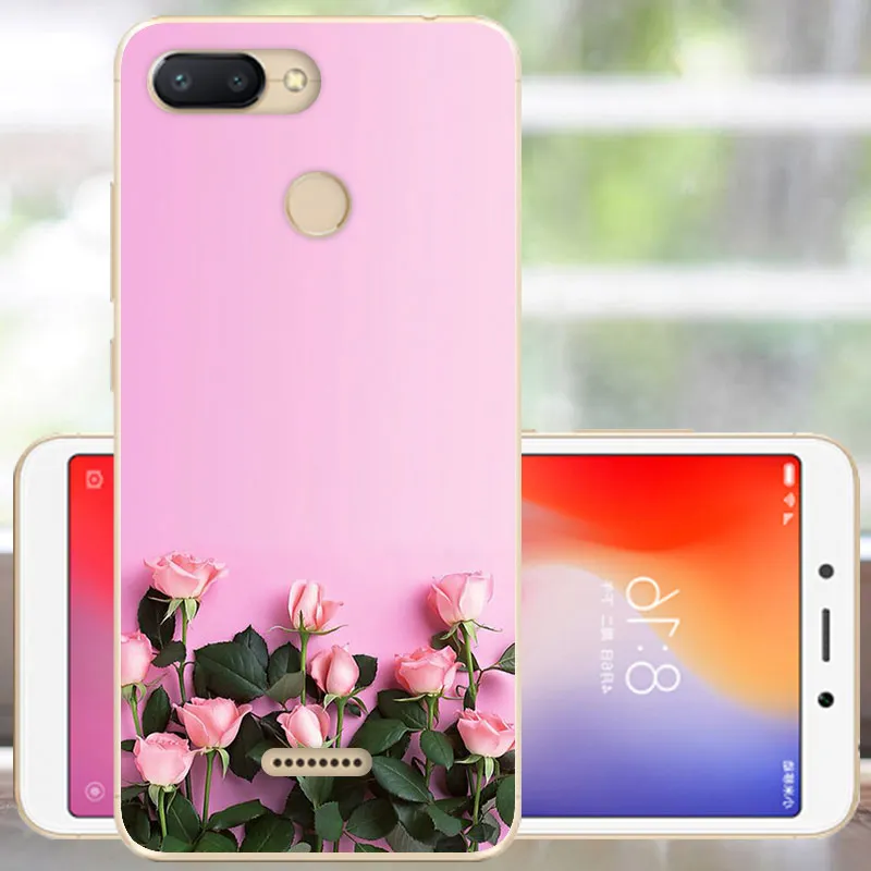 Защитный чехол FANATU для Xiaomi Redmi 6, мягкий силиконовый чехол с милым принтом, бампер для Redmi 6, чехол 5,45, чехол для Xiomi Redmi 6, чехол для телефона