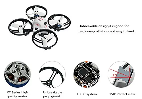 JMT ET115 бесщеточный Квадрокоптер FPV RC Racer Racing Drone RTF с FS i6 пультом дистанционного