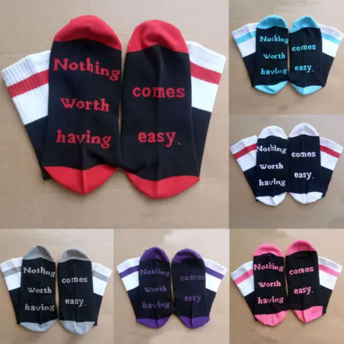 

Men Women Novelty Letter Print Stylish Breathable Soft Ankle Socks Casual Work