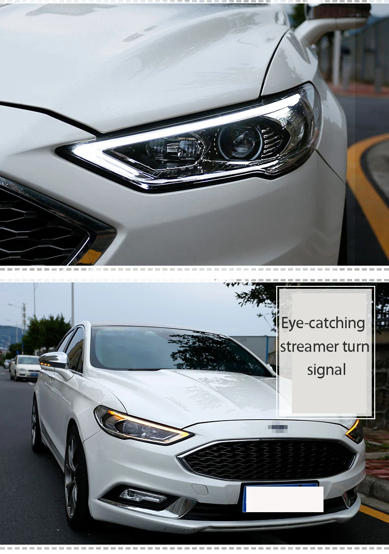 1 пара для Mondeo светодиодные передние фары светодиодная фара в сборе для FORD Fusion titanium год