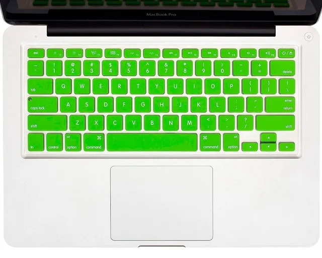 green Английская силиконовая крышка клавиатуры США для Apple Macbook Air Pro retina 13 15 17 защитные наклейки для mac book ноутбук пленка - Цвет: green