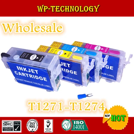 

[Wholesale] Full ink Refill cartridge suit for T1271 - T1274,suit for Epson NX530/NX625 WF-3520/WF-3540/WF-7010 ,With ARC chips