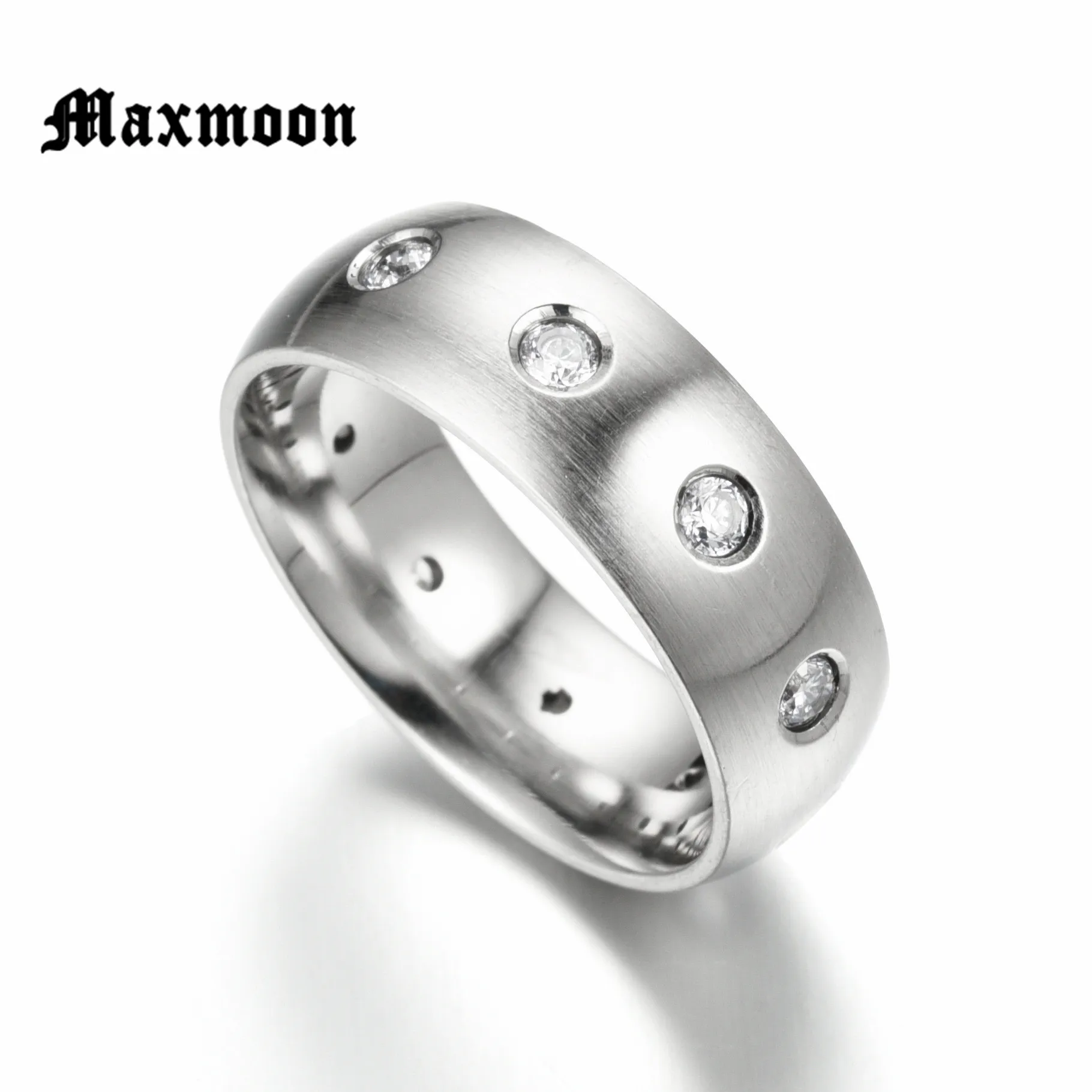 Maxmoon Unisex New Fashion Charm Brand Design Lady Wedding Zircon Ring High Quality Men Women Rings | Украшения и аксессуары