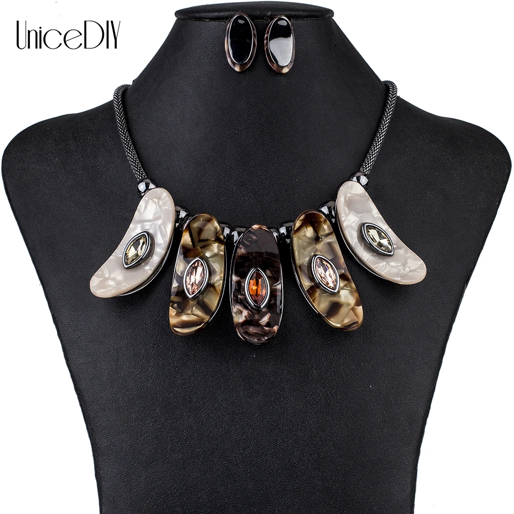 

MS1504822 Модные Ювелирные наборы высокого качества ожерелье наборы для женщин ювелирные изделия Кристалл Смола уникальный дизайн подарок Веч...