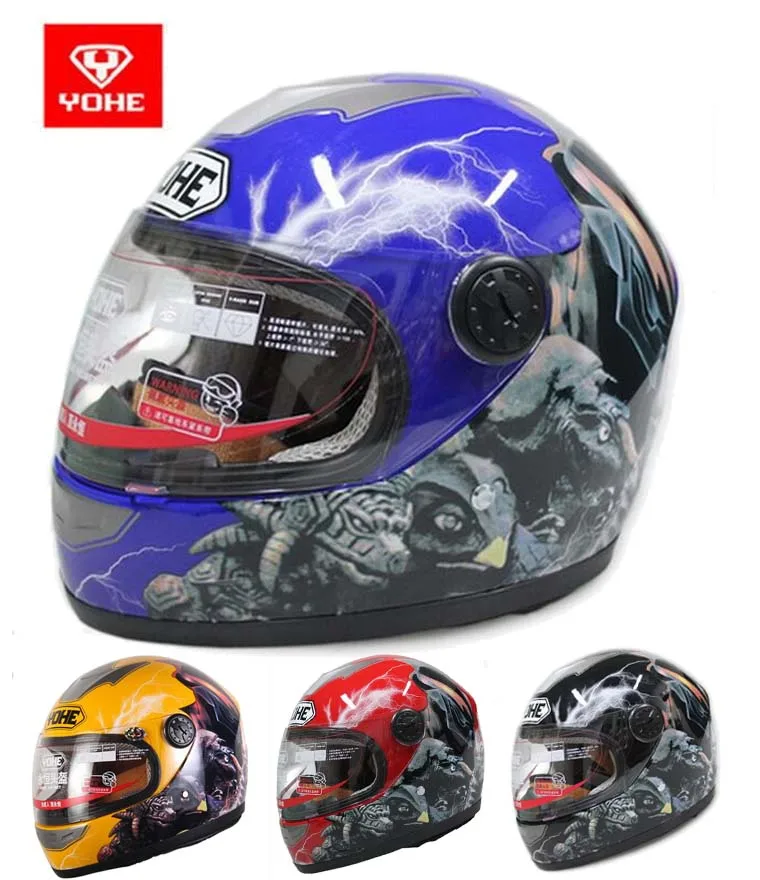 YOHE детский мотоцикл шлемы дети мультфильм электрический велосипедный шлем из ABS