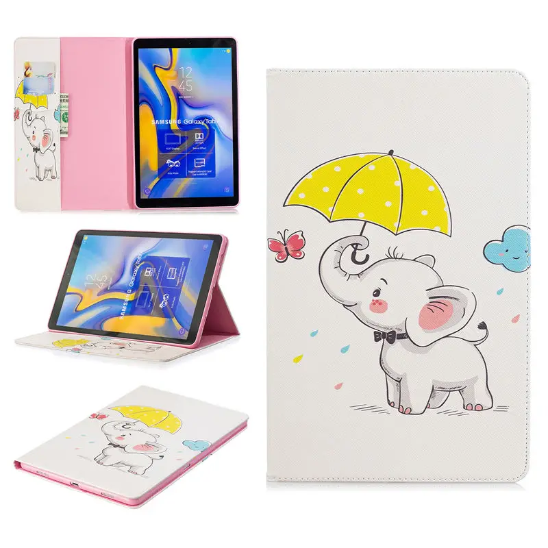 Чехол для samsung Galaxy Tab A A2 10,5 дюйма T590 T595 T597 SM-T590 чехол для планшета Модный чехол с подставкой+ пленка+ ручка - Цвет: 020
