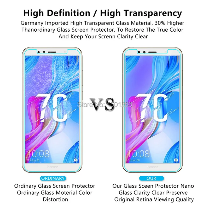 Закаленное стекло для huawei Honor 7C AUM-L41 Русская версия 5 7 &quotзащитный чехол экрана