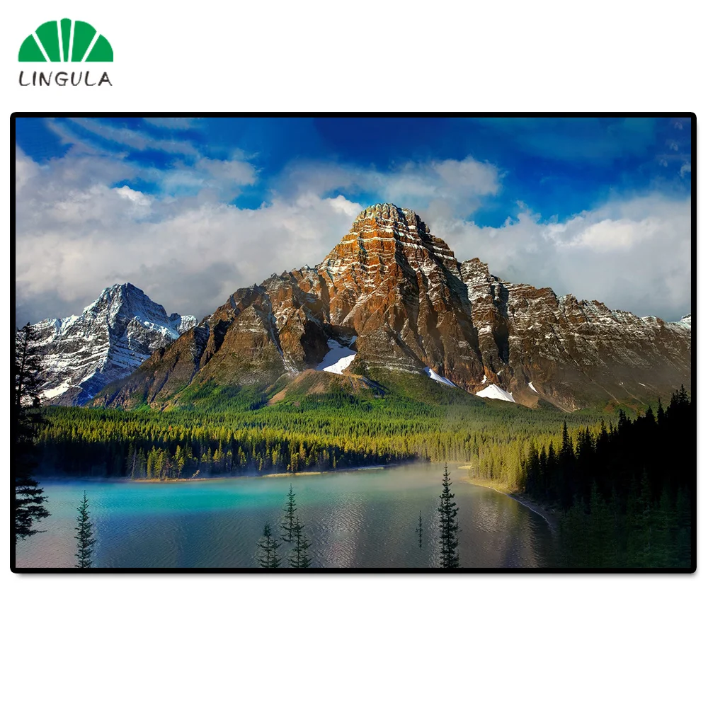 Живопись на холсте пейзаж гора вода современные природные постеры и принты